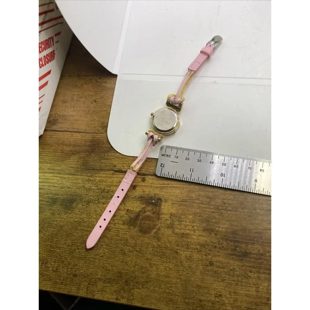 Vintage Womens Pink Gold Watch New Battery